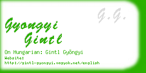 gyongyi gintl business card